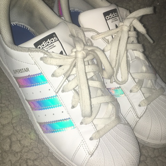 adidas with holographic stripes